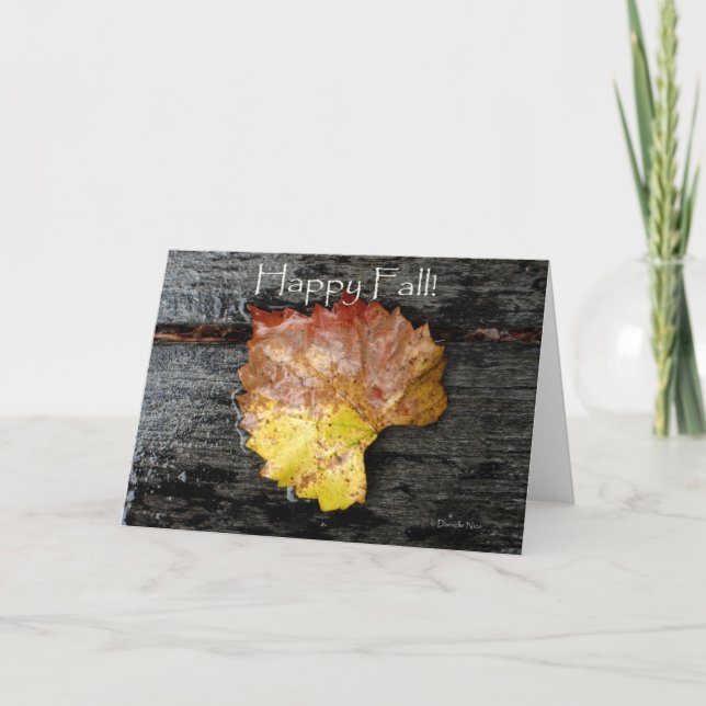 Cartão Placa de queda feliz (Frente)