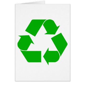 Cartão Placa de reciclar