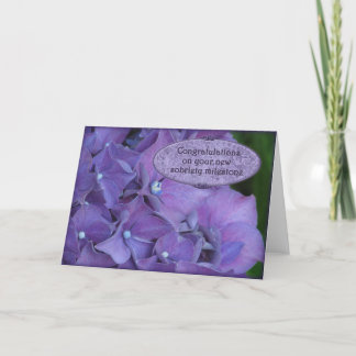 Cartão Placa de recuperação de sobriedade do parabéns Mil