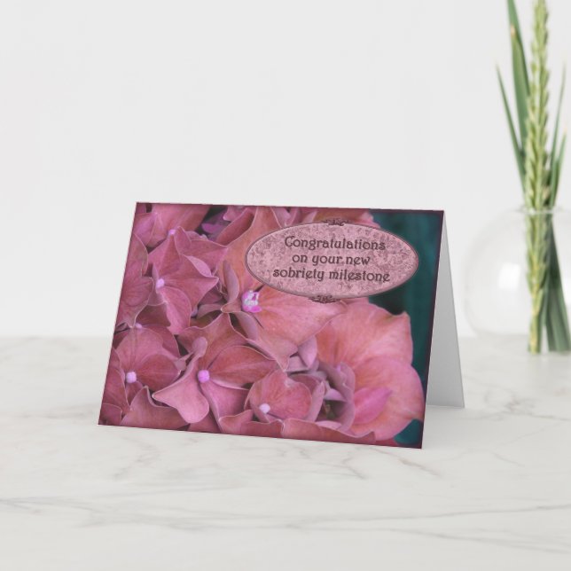 Cartão Placa de recuperação de sobriedade do parabéns Mil (Frente)