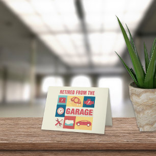 Cartão Placa de Reparação Automática de Carros Mecâni