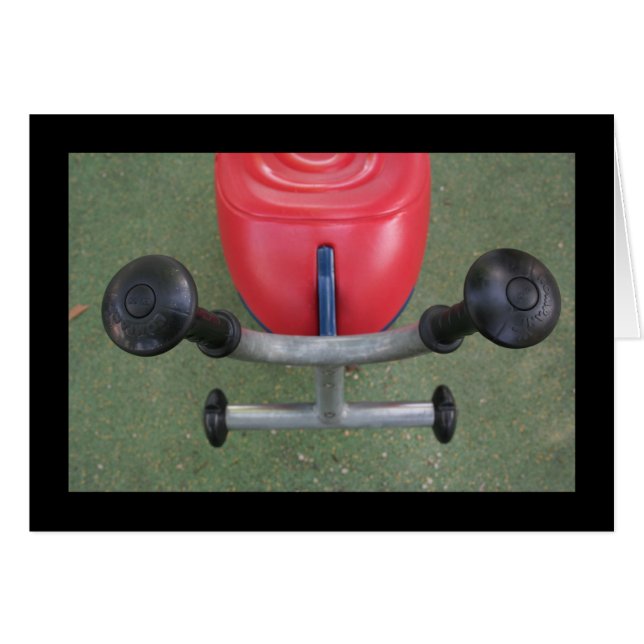 Cartão Placa de Reprodução para Crianças 22 Red Teeter-to (Frente Horizontal)