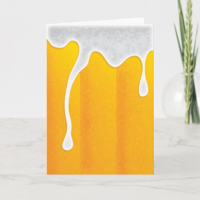 Cartão Placa de rua Feliz 21 - Caneca de cerveja de cerve (Frente)