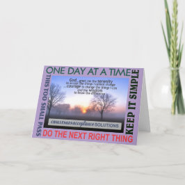 Cartão placa de sabedoria do slogan de recuperação 25