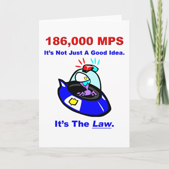 Cartão Placa de Saudação 186.000 MPS (Frente)