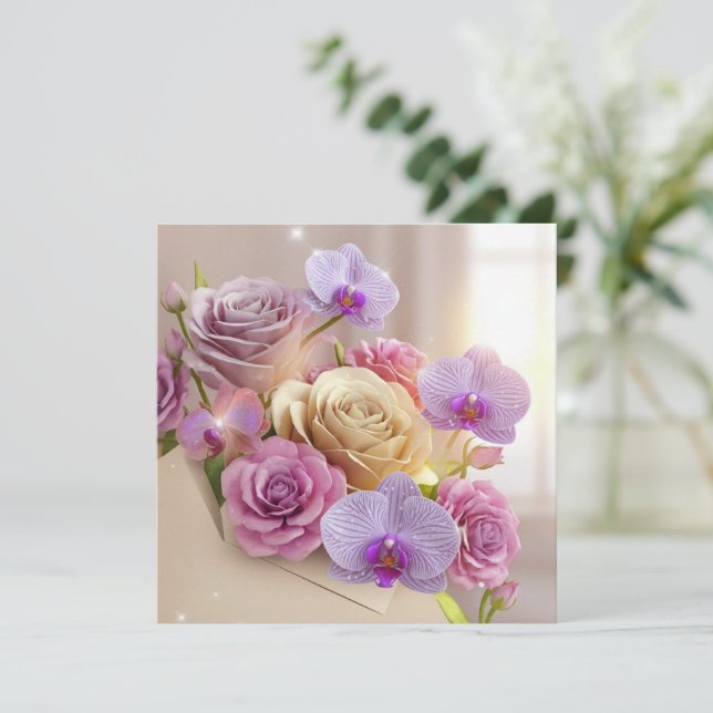 Cartão Placa de Saudação 3D do Distribuidor Springtime co (Em pé/Frente)