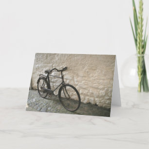 Cartão Placa de saudação da Bicicleta Vintage