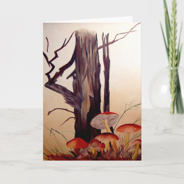 Cartão Placa de saudação de árvore (Frente)