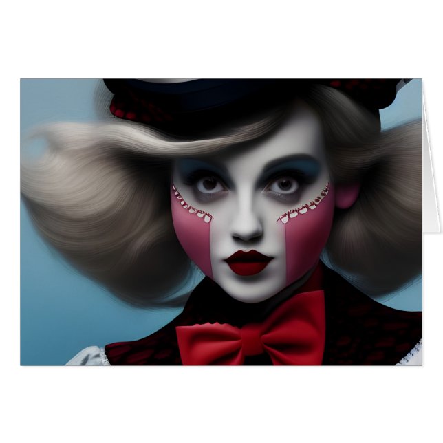 Cartão Placa de saudação de Dentro de Vazio de Alice Toda (Frente Horizontal)