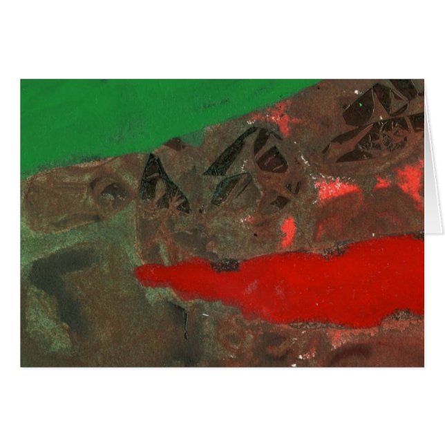 Cartão Placa de saudação de design abstrato da "Torre nº  (Frente Horizontal)