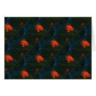 Cartão Placa de saudação de design abstrato "Swamp Fire #