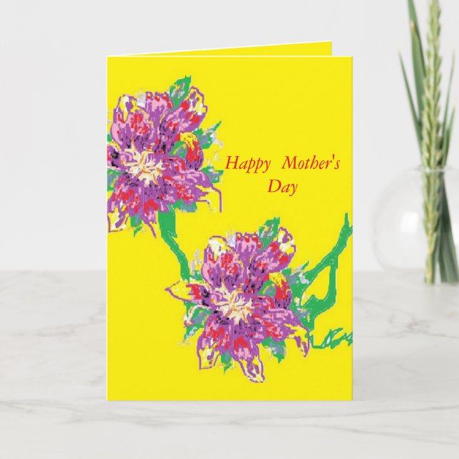 Cartão Placa de saudação de dia de as mães (Frente)