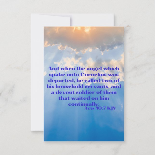 Cartão Placa de Saudação de Escritura de Bíblia 10:7 KJV (Frente)