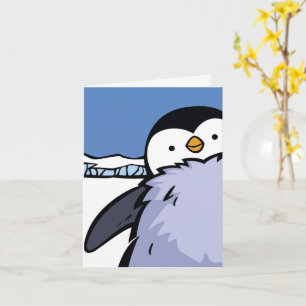 Cartão Placa de saudação de fechamento do Pintinho pingui