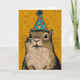 Cartão Placa de saudação de Festa de aniversário de Chipm