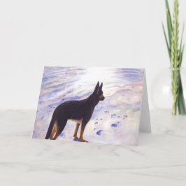 Cartão Placa de saudação de german shepherd