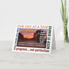 Cartão placa de saudação de gradação de recuperação de 12