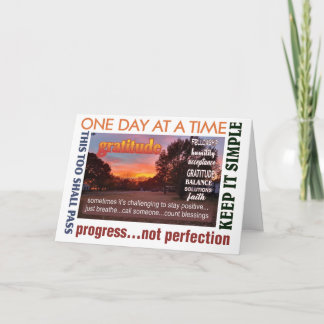 Cartão placa de saudação de gradação de recuperação de 12