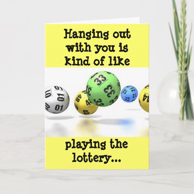 Cartão Placa de saudação de loteria (Frente)