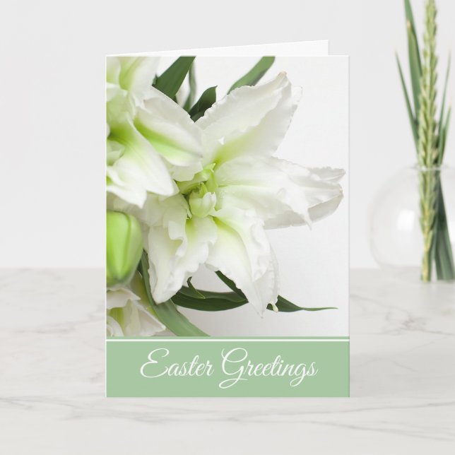 Cartão Placa de saudação de páscoa (Frente)