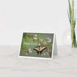 Cartão Placa de saudação de Páscoa de borboleta