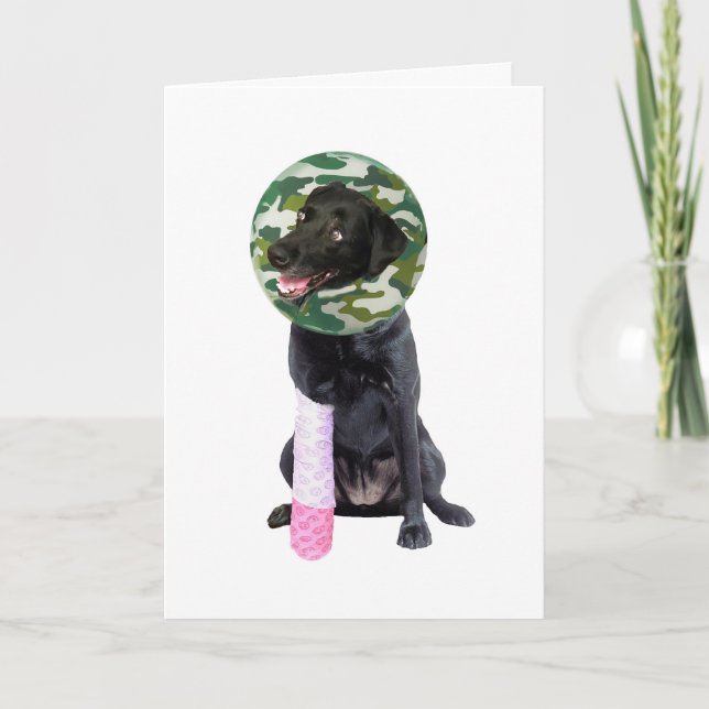 Cartão Placa de saudação de recuperação rápida de ruptura (Frente)