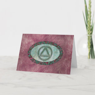 Cartão Placa de saudação de recuperação Sobriety