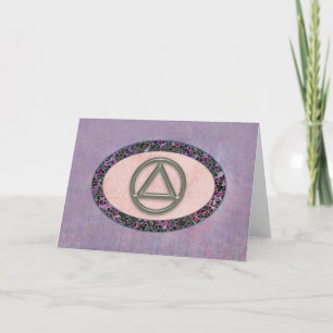 Cartão Placa de saudação de recuperação Sobriety