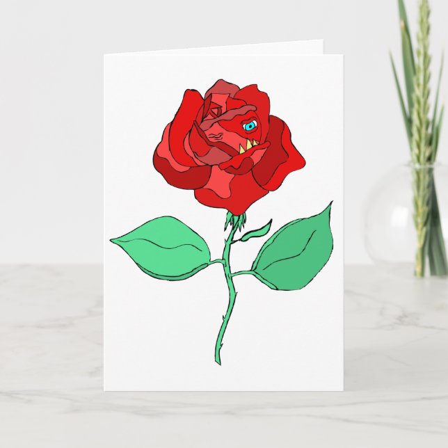 Cartão Placa de saudação de Rosa sem Ruthless (Frente)