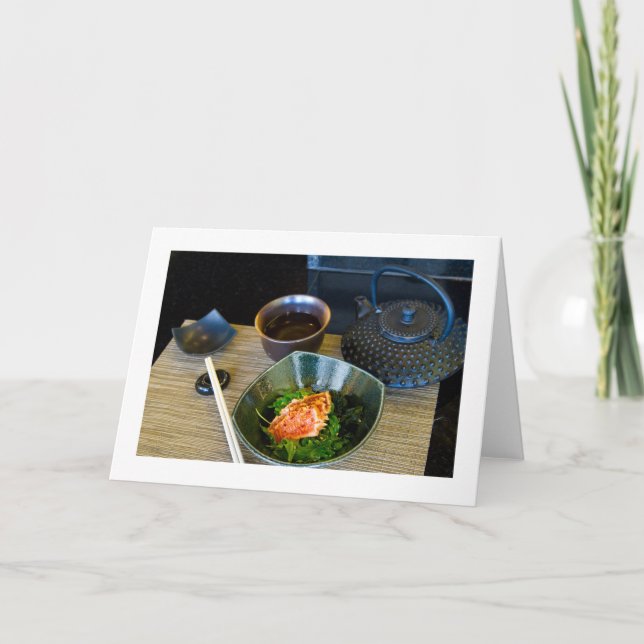 Cartão Placa de saudação de Vazio de cozinha japonesa dob (Frente)