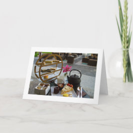 Cartão Placa de saudação de Vazio dobrada à tarde