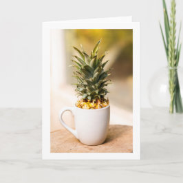 Cartão Placa de saudação de Vazio dobrada de abacaxi abst