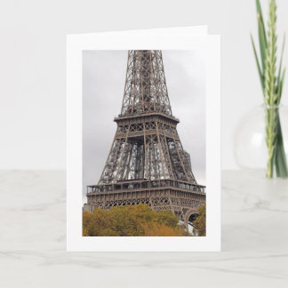 Cartão Placa de saudação de Vazio dobrada em torre Eiffel