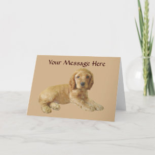 Cartão Placa de saudação do Cocker Spaniel Puppy