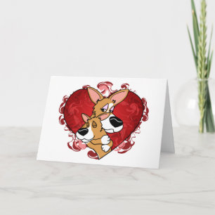 Cartão Placa de saudação do Dia de as mães Corgi