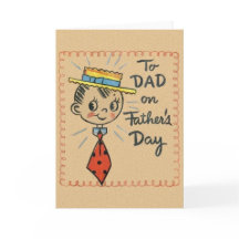 Placa de saudação do Dia de os pais Vintage para P