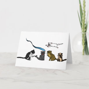 Cartão Placa de saudação do Gatinho de Dia de os pais fel