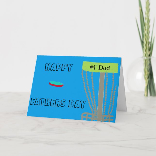 Cartão Placa de saudação do pai Dia de os pais golfin (Frente)