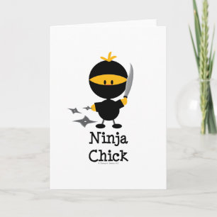 Cartão Placa de saudação do Pintinho Ninja