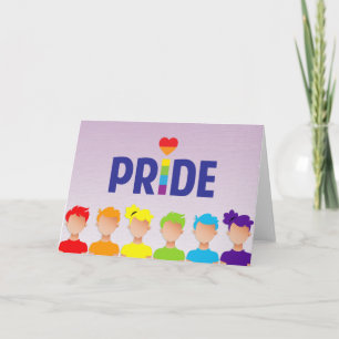 Cartão Placa de saudação do Rainbow Pessoas Orgulho gay