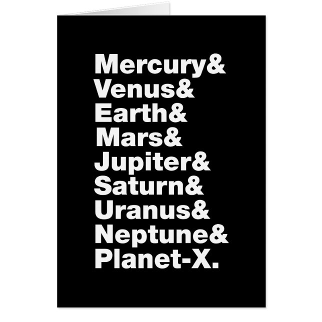 Cartão Placa de saudação do sistema solar (Frente)