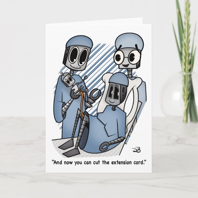 Cartão Placa de Saudação Dobrada do Cabo de Extensão (Frente)