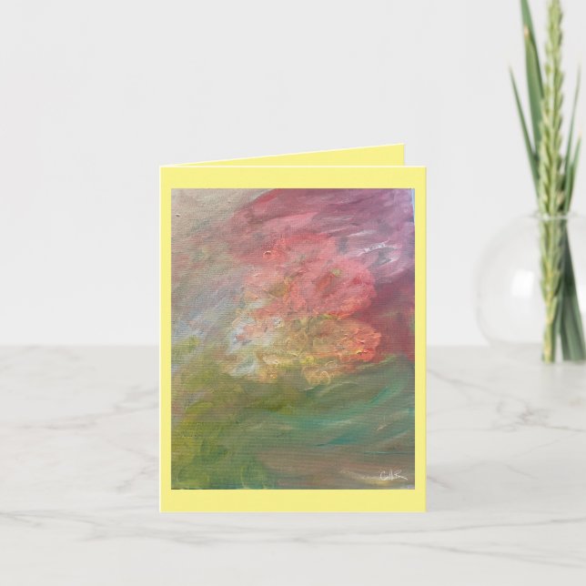 Cartão Placa de saudação dobrada, pequena, 4" x 5,6" (Frente)