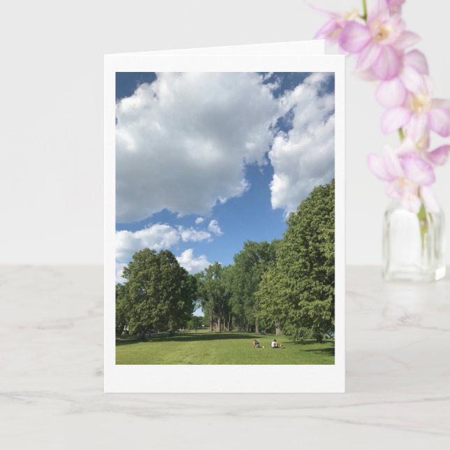 Cartão Placa de saudação dobrada, pequena, 4" x 5,6" (Orquídea)