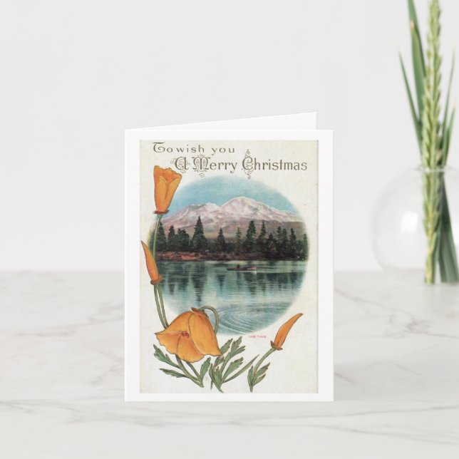 Cartão Placa de saudação dobrada, pequena, 4" x 5,6" (Frente)