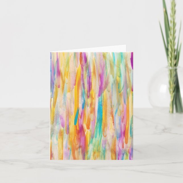 Cartão Placa de saudação dobrada, pequena, 4" x 5,6" (Frente)