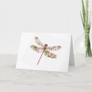Cartão Placa de Saudação Floral Dragonfly - Jardim Whimss