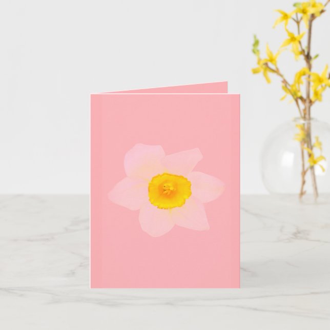 Cartão Placa de Saudação Floral Floral dia de as mães (Flor Amarela)