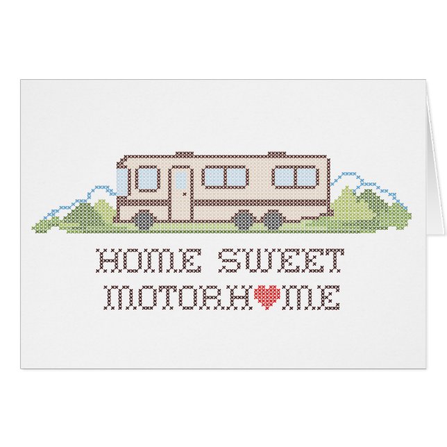 Cartão Placa de saudação - Home Sweet Motor Home (Frente Horizontal)