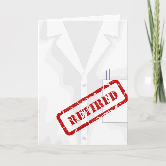 Cartão Placa de saudação personalizada de Jaqueta de labo (Frente)